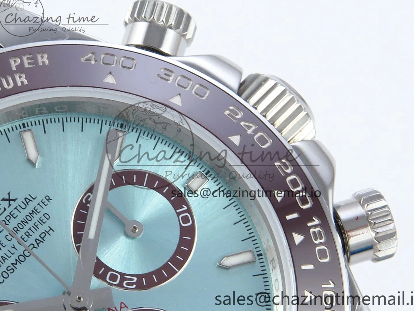 126506 1:1 Edition Ice Best SH4131 Daytona Strap V5 on Blue QF SS Dial Bracelet 0330